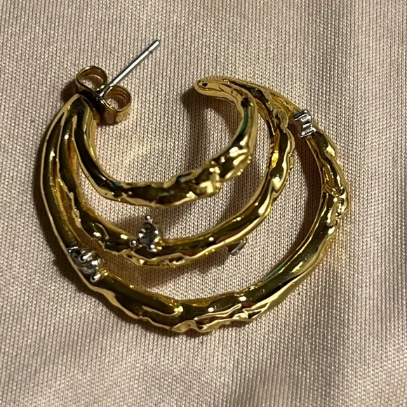 Elegant Gold Plated Hoop Earrings
